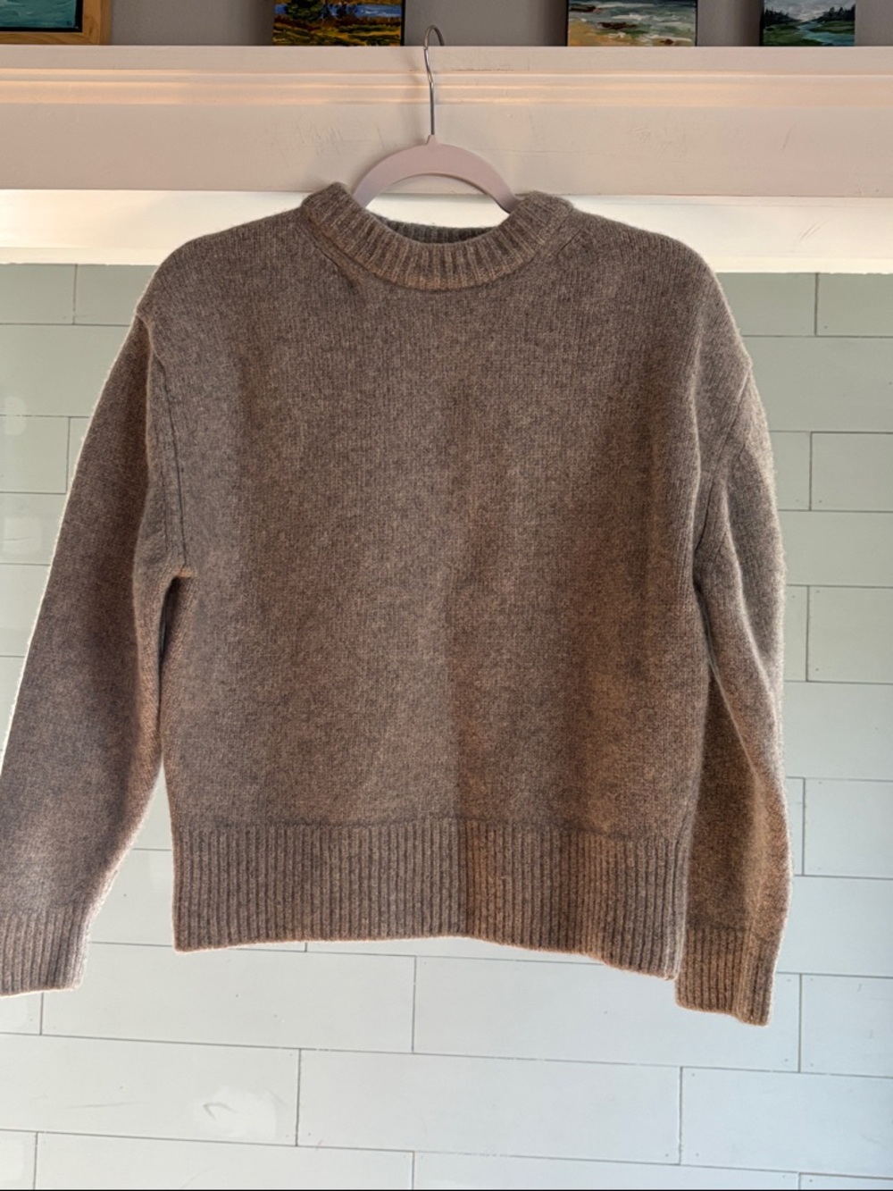 Women's Crewneck Sweater in Grey